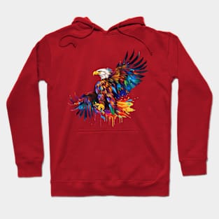 eagle colorfull melted Hoodie